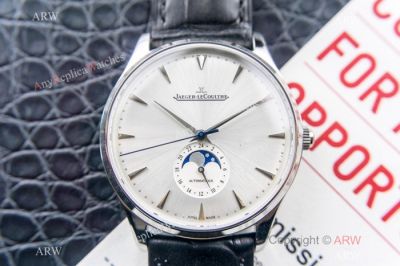 Swiss Copy Jaeger-LeCoultre Master Ultra Thin Moon Watch 39mm SS Silver Face